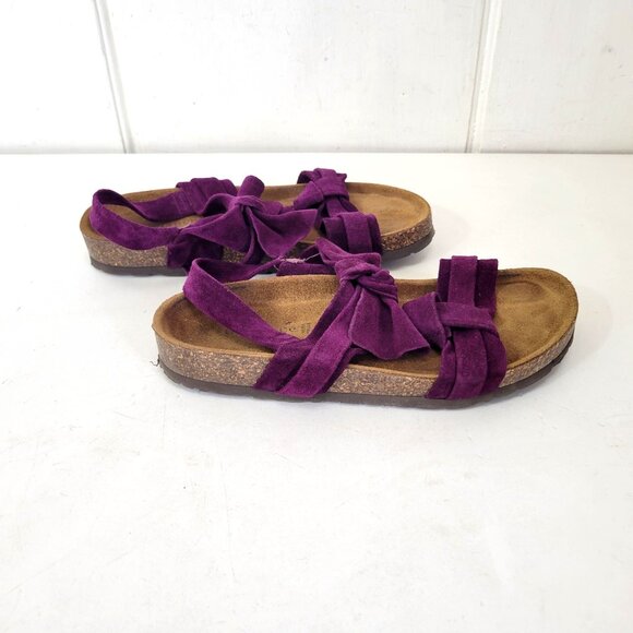 Sundance Tiger Lily Purple Suede Sandals Women's Size 38 US Size 7 - Picture 2 of 7